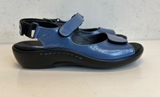 WOLKY Womens Sandals Blue NEW Patent Leather Salvia Walking Shoes UK Size 4