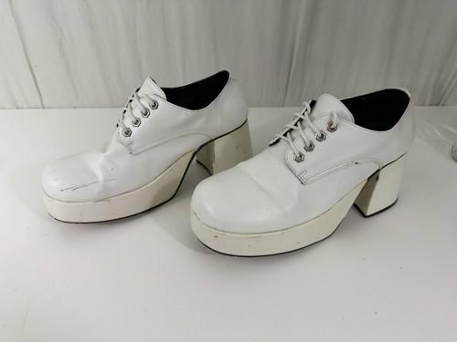 White patent men platform - patent,