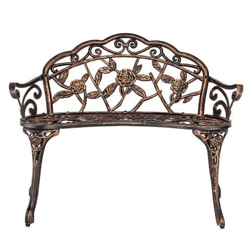 Cast aluminium garden bench - cast,