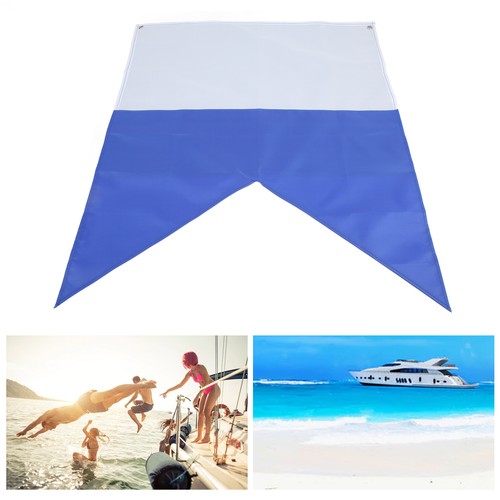 Blue white dive flags - blue,