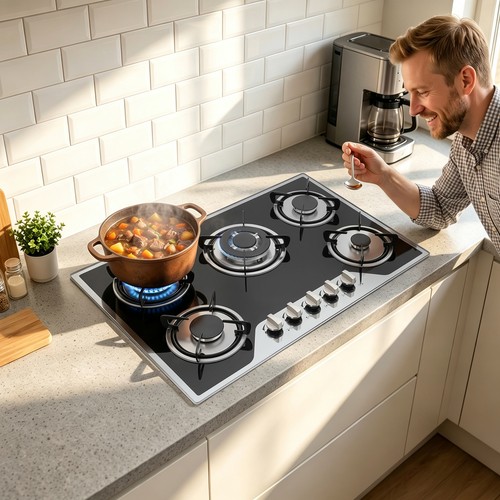 Cook top stainless steel - top,