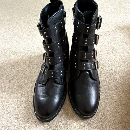 Carvela black leather biker - carvela,