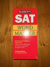 SAT Word Master Barron’s Fourth Edition Flashcards Study Guide