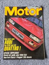 Motor magazine April 1984 Audi ur-quattro, Audi Sport quattro, Audi 200 Turbo