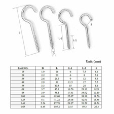 Screw In Ceiling Cup Hooks