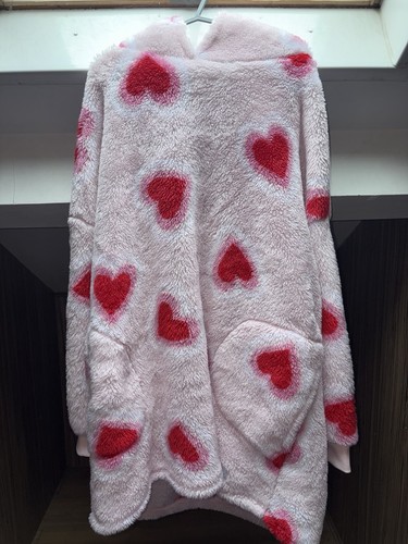 Oversized pink oodie fleece - oversized,