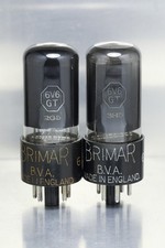 2x BRIMAR 6V6GT Valves Tubes  Eq CV511 VT-107A 6V6G