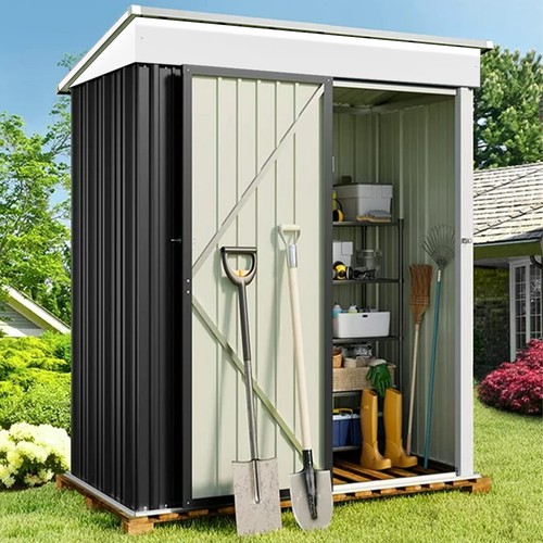 5ft metal garden shed - x,