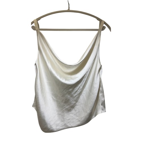 Zara ivory satin effect cowl - satin,