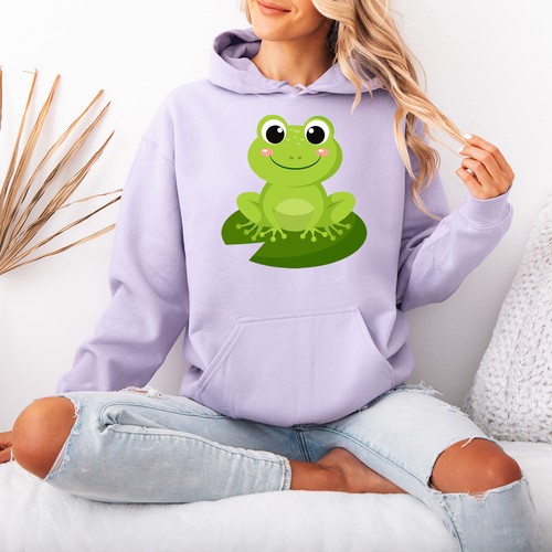 Cute frog womens hoodie - womens,