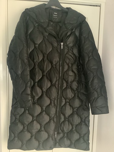 Ladies black mango coat - mango, m