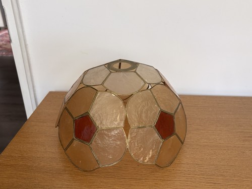 Vintage capiz shell pendant - vintage,