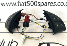 Fiat 500 Steering Wheel Buttons in Black (2008-2015)