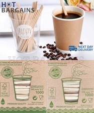 Natural Wooden Coffee Stirrers 5.5" and 7" Eco Friendly Hot Drink Stirrers