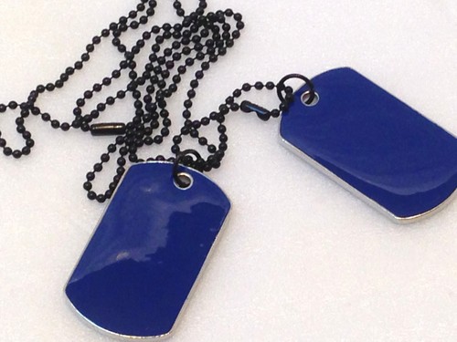 Military dog tags blue mens - military,