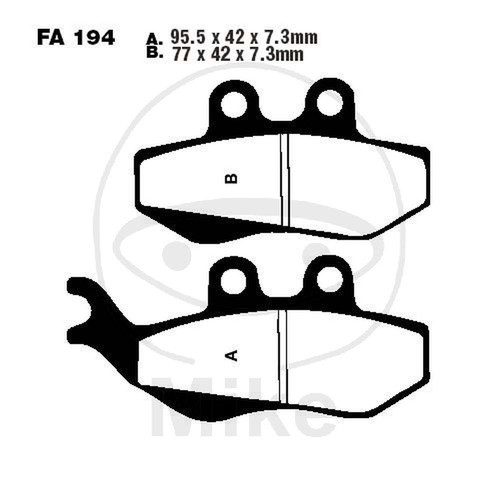 Pair brake pads ebc - pair,