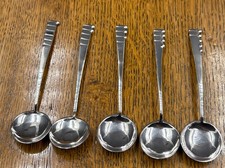 Unusual modernist Scottish provincial female silver smith set of silver spoons