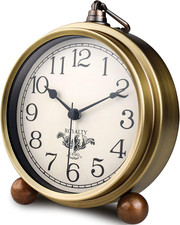 Gold Desk Alarm Clock for