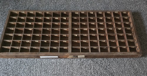 Old wooden letterpress type - old,