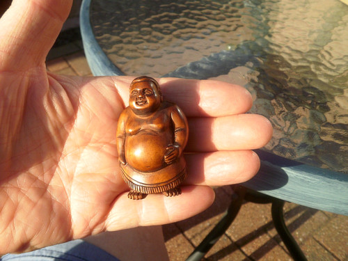 Hand carved netsuke fat sumo - netsuke,