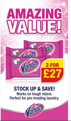 3x75g vanish laundry soap bar - 3x75g,