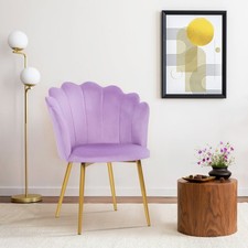 Joolihome Armchair Velvet Shell Single Sofa Chair Accent Chair with Gold Plating