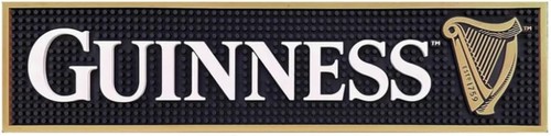 Guinness gold harp bar mat - guinness,