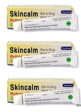 3x Hydrocortison Cream - 10g tube Itching Bites sting - Skincalm Expires 07/2029