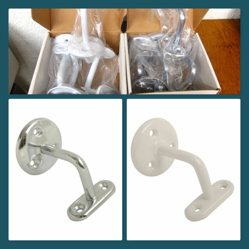 Metal handrail brackets - brackets, white