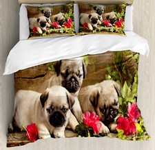 Pug Duvet Cover Set Sibling