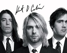 Kurt Cobain Nirvana Signed 8"