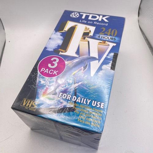 Tdk 240 blank vhs video - tv,