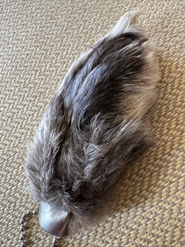 Vintage keychain rabbit foot - keychain,