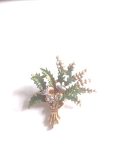 Vintage Enamel Amethyst Glass