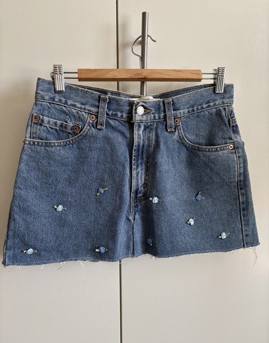 Levi 550 denim mini skirt - denim,