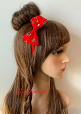Christmas Candy Cane Hairband Headband Alice Hair Band Bow Santa Letter
