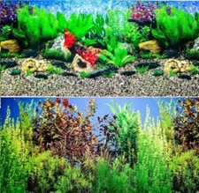 Aquarium Fish Tank Background 2 Sides + Adhesive - 2 to 10 FT Lengths