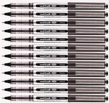 12 x Uniball UB150 Eye Micro Roller Ball Pen 0.5mm BLACK pen Best Price