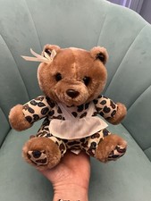 Vintage Victorian Teddy Bear Soft Plush Toy Colmar Paisley Print