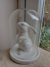 Glass Cloche White Rabbit