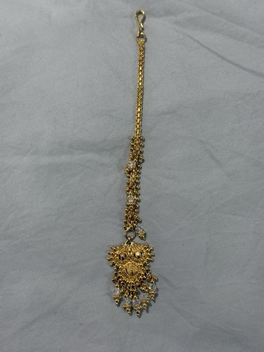Gold plated with clear beads - clear,