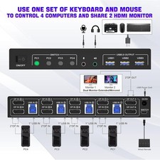 Hdmi kvm switch monitors - 2,