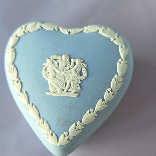 Wedgwood blue jasperware heart - jasperware,