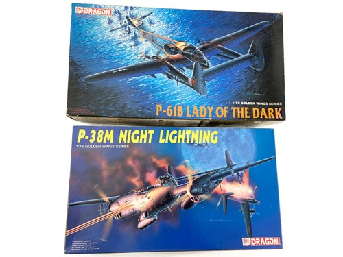 Dragon model kits lot - dragon, p-61b
