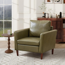 Olive Green Faux Leather