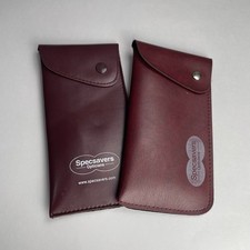 Specsavers Glasses Cases Burgundy Pouch 2x Cover Holder Eyeglasses Cover
