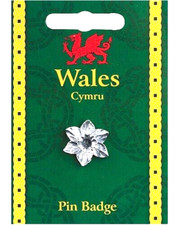 Daffodil Badge Pin Silver