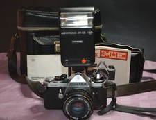 Asahi Pentax  ME 35 Camera With 1.7/50mm Asahi Lens and synced ( cable ) flash.