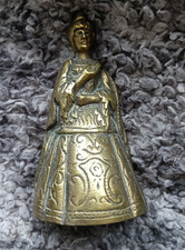 Vintage brass lady bell - vintage,
