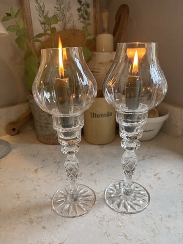 Antique pair cut crystal - of,